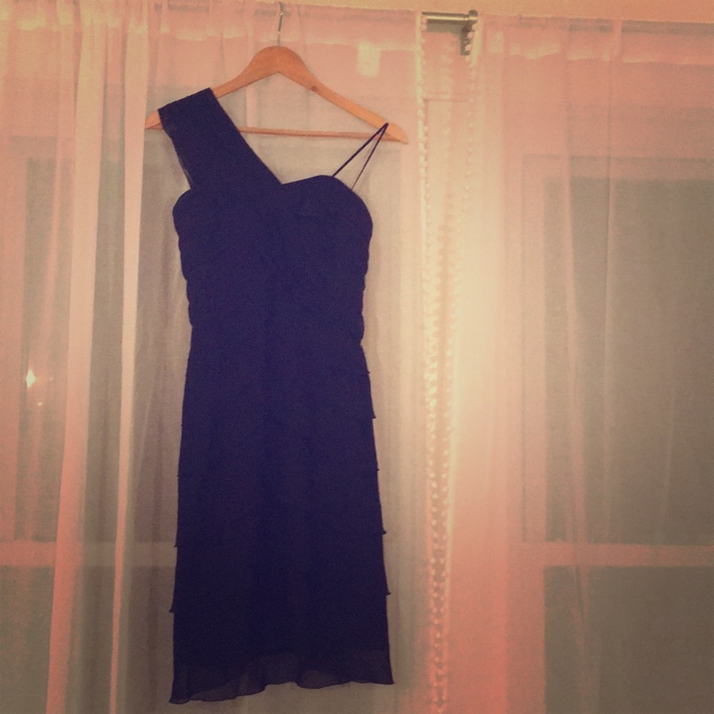 BCBG Max and Cleo one shoulder cocktail dress